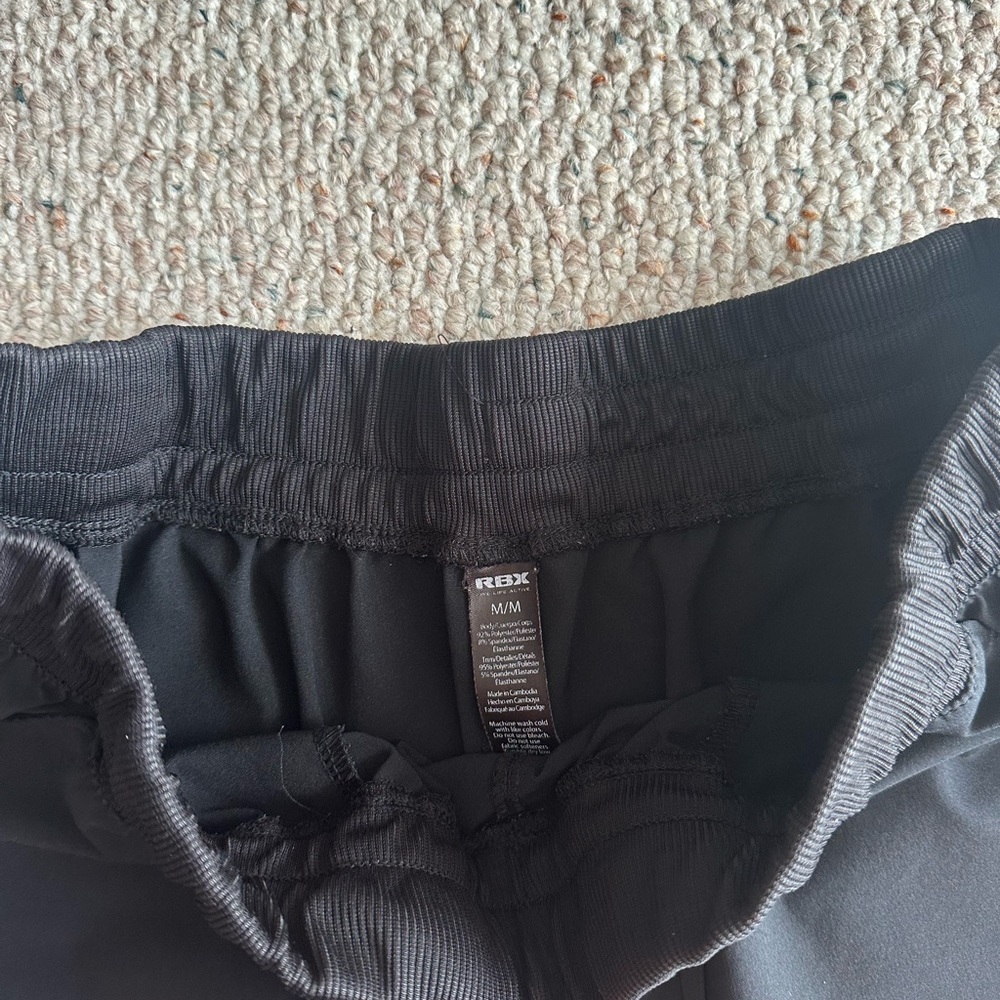 RBX Black Athletic Shorts Lightweight Drawstring Fit - Picture 2 of 6
